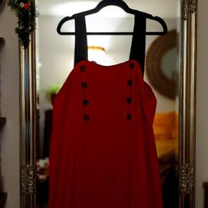 Vibrant Red Jumpsuit (Strapless)